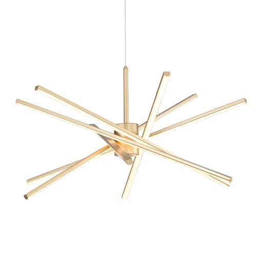 33 inches Modern Sputnik Chandelier 90W LED Chandeliers with Remote 3000