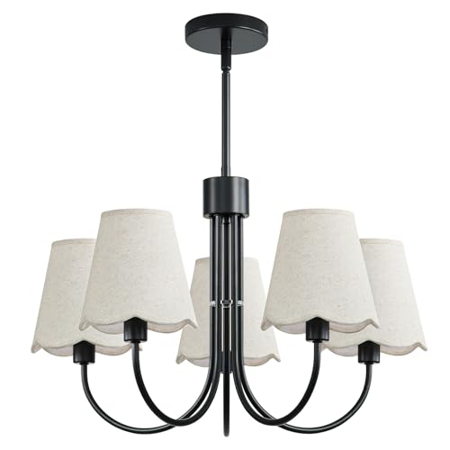 Dining Room Chandelier Light Fixture 5 (Black)