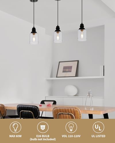 5.5 Inch Seeded Glass Mini Pendant Lights Kitchen Island