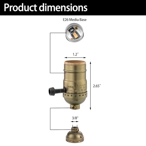 Antique Brass E26 Socket Replacement