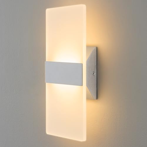 12 Inch Modern LED Wall Sconce (Brushed Nickel / 1 Pack)