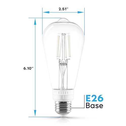 Vintage ST19 LED Light Bulb 60 Watt Equivalent (4 Count)