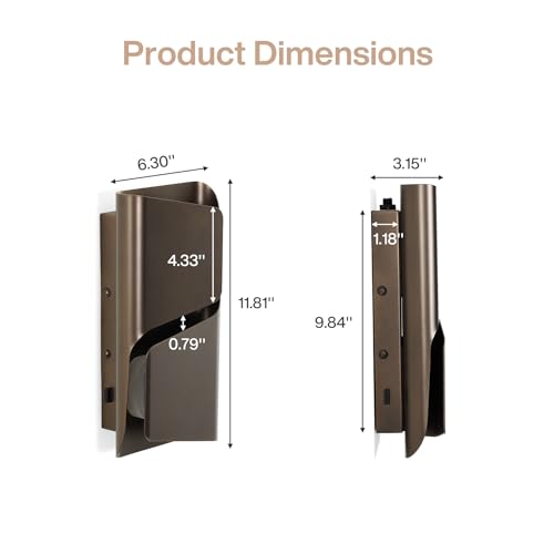 LED Outdoor Wall Lights with Dusk to Dawn Sensor (2 Count)