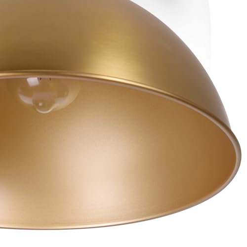 13 Inch Brushed Gold Metal Pendant Light Kitchen Island