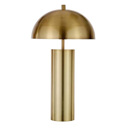 York 27" Tall Table Lamp with Metal Shade in Brass