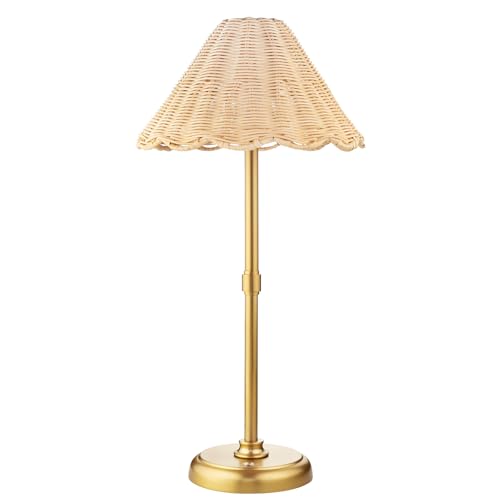 20.5'' Tall Cordless Boho Rattan Table lamp