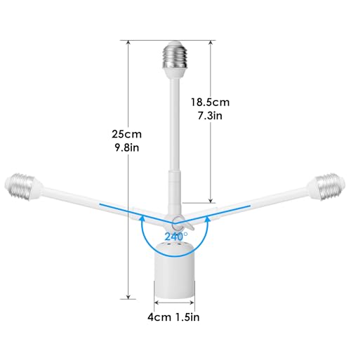 2 Pack E26 Light Socket Extender (2 Count)