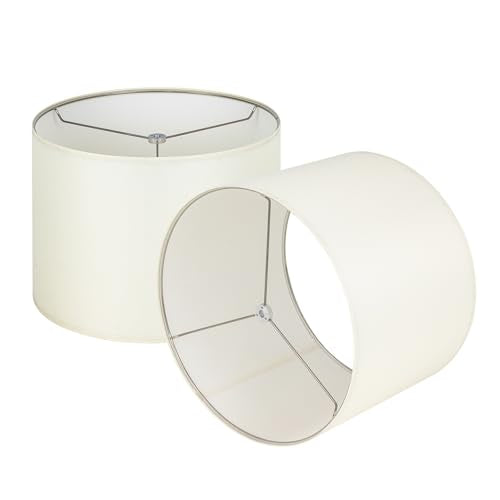 CreamWhite Set of2 Lampshade Requires Self (2 Count)