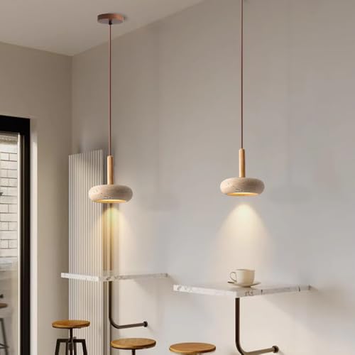 Natural Yellow Travertine Pendant Light