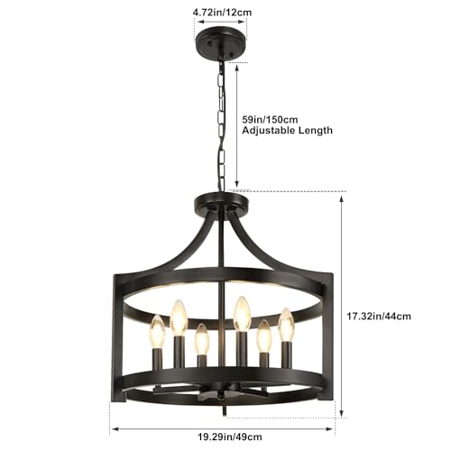 6 Light Farmhouse Chandelier
