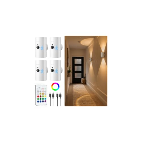 Motion Sensor Wall Sconces (4 Count)