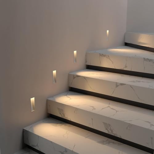 4 Pack Trimless Recessed Step Lights 2W 3000K Stair Light (4 Count)