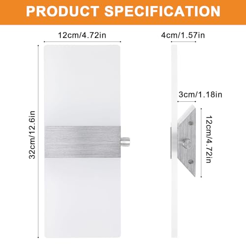 Dimmable Modern LED Wall Light with Switch