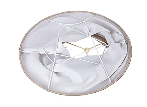 38001A Collapsible Traditional Handsewn Bell Shape Spider Construction Lamp Shade in Wheat