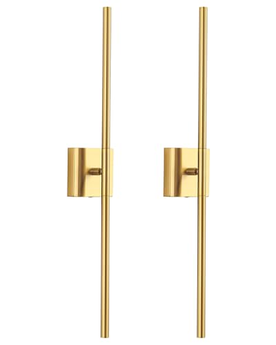 Gold 31.5" Cordless Wall Sconces Set of 2 (2 Count)