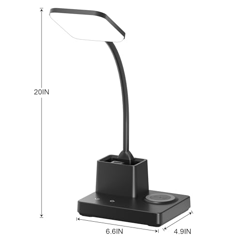 Wireless Charging Desk Lamp USB Charging & Pen Holder
