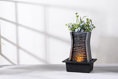 Tabletop Water Fountain with LED Lights