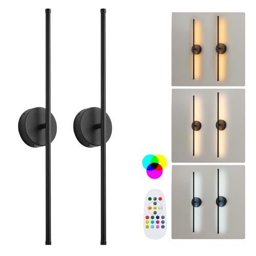 Battery Operated Wall Sconces Set of Two Wireless Wall Lights (2 Count)