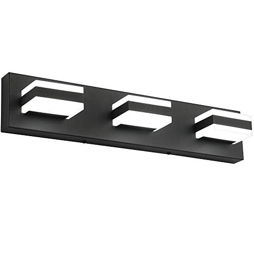 LED Black Bathroom Vanity Light Fixtures Over Mirror 3 Lights Bath Lighting Restroom Light Modern Vanity Lights for Bathroom Bath Lights ETL Listed