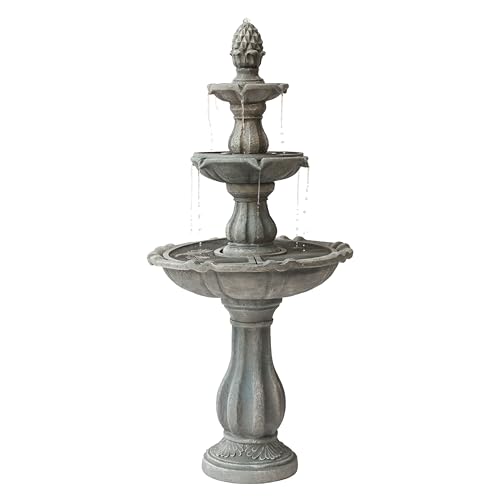 51" 3 Tier Outdoor Waterfall Fountain