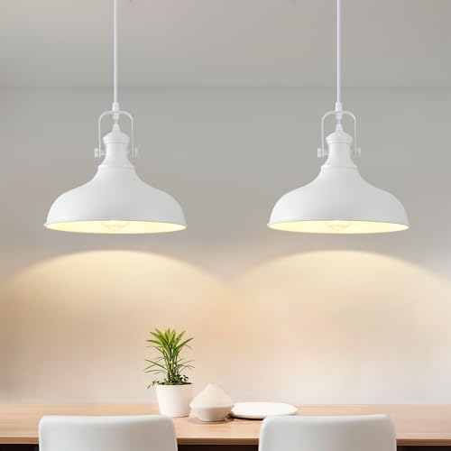 White Pendant Lights 2 Pack (2 Count)