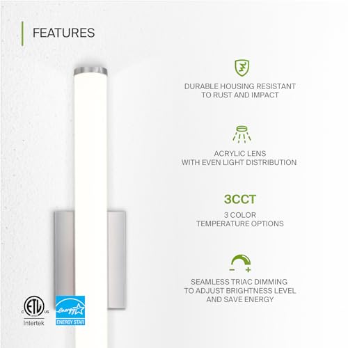 24" LED Linear Vanity Light Fixture