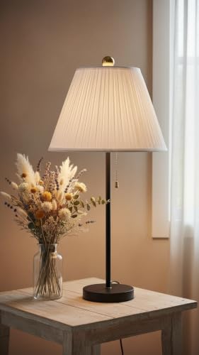 33137 Mushroom Pleated Traditional Spider Lamp Shade