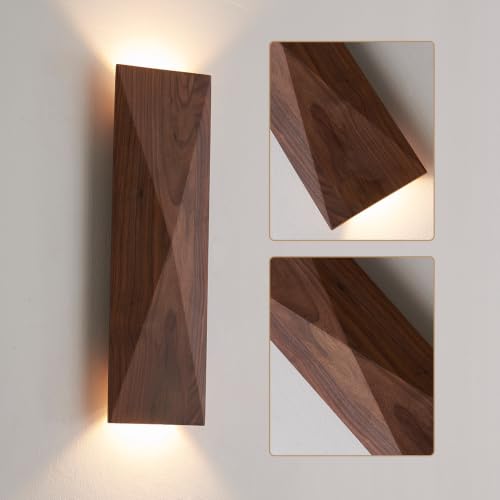 Modern Walnut Wood Wall Sconces