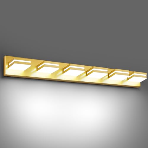 Modern LED Gold Acrylic Bathroom Lights Fixtures 6