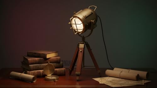 Vintage Industrial Tripod Table Lamp