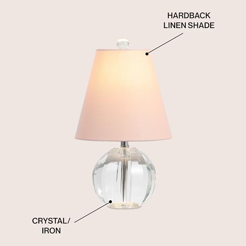 Goddard 16" Crystal Ball Orb Metal LED Table Lamp