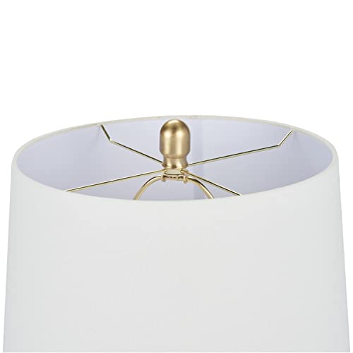 Home 23" Rust Orange Ceramic Pot Table Lamp for Bedroom