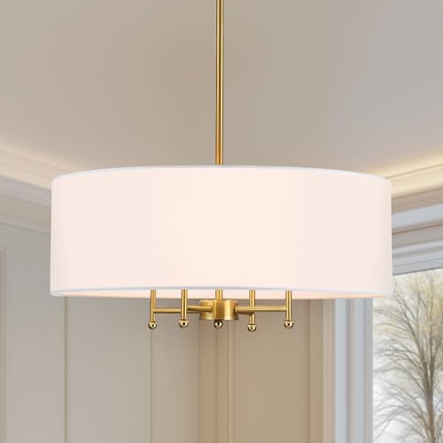 20" Gold Drum Chandelier
