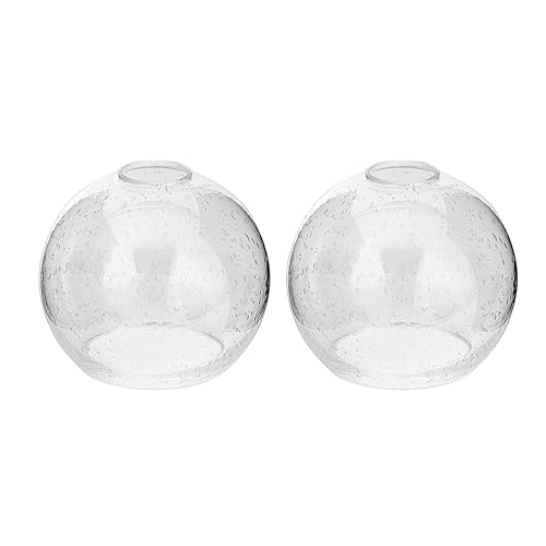 2 Pack Clear Seeded Glass Shades Globes (2 Count)