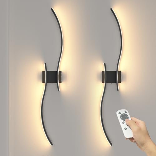 39.4 Inch Battery Operated Wall Sconce Set of 2 (2 Count)