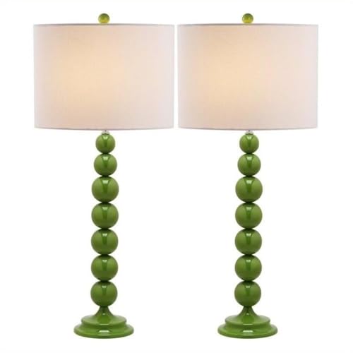 Lighting Collection Jenna Modern Contemporary Green Stacked Ball 32 (2 Count)