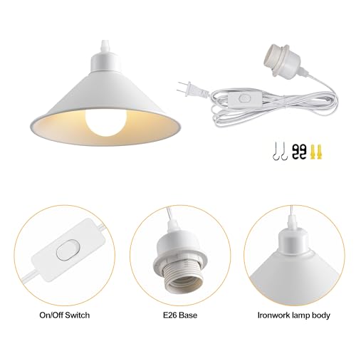 8.2IN Plug in Pendant Light (2 Count)