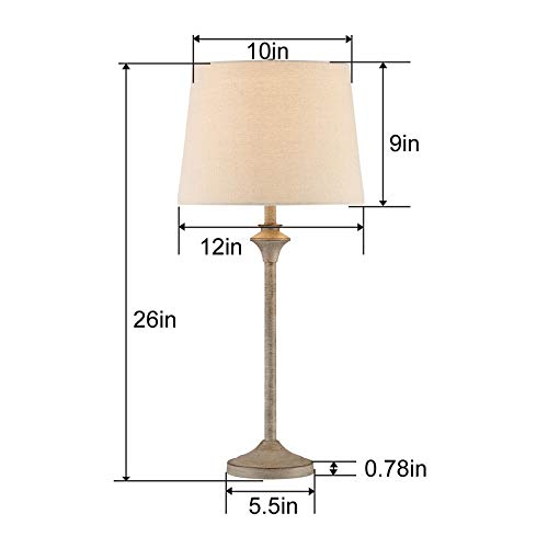 Farmhouse Buffet Table Lamps Set of 2 for Living Room (2 Count)