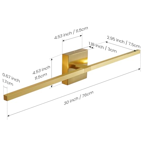Gold Bathroom Vanity Light Fixtures