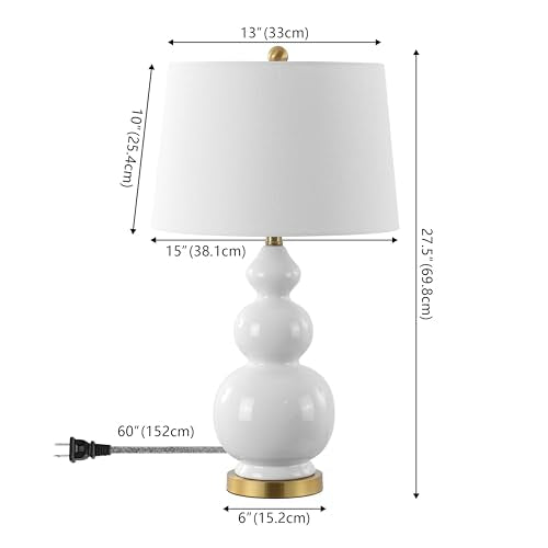 Bowen 27.5" Ceramic Triple Gourd Table Lamp