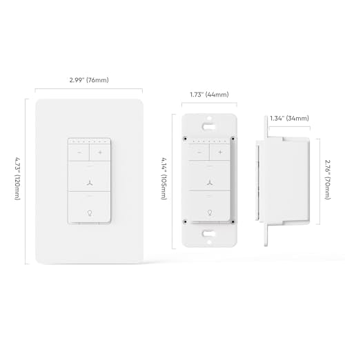 Smart Ceiling Fan Control and Dimmer Light Switch 2Pack (2 Count)