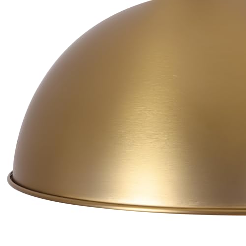 13 Inch Brushed Gold Metal Pendant Light Kitchen Island