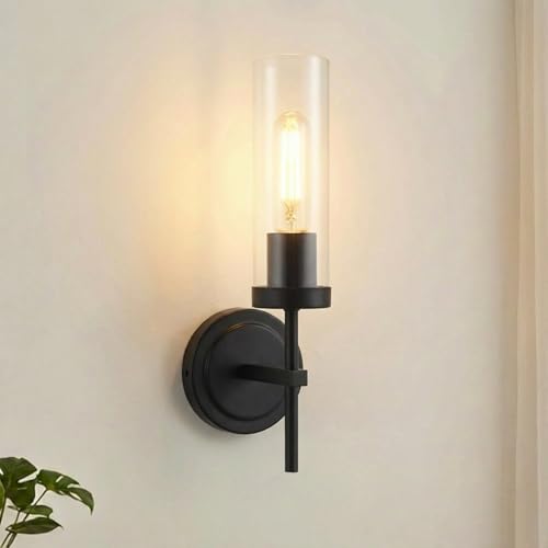 Hardwired Black Wall Sconce Bathroom sconces Vanity Light fixtures