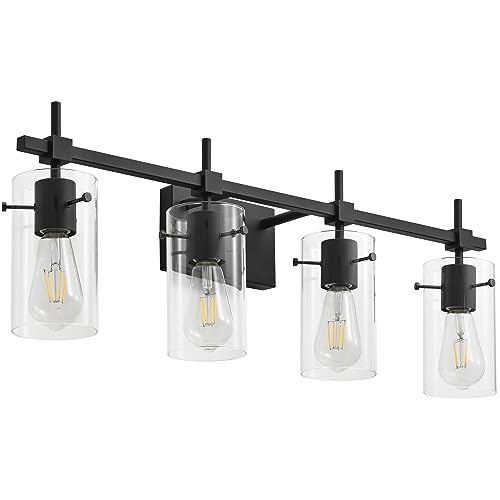4 Lights Vanity Light Black Bathroom Vanity Lights Over Mirror Vanity Lights for Mirror Bathroom Light Fixture