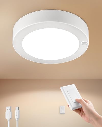 Rechargeable Ceiling Light with Wall Switch Remote