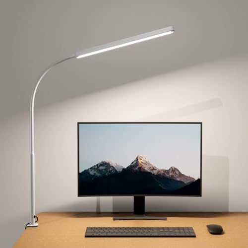 Eye Caring LED Desk Lamp Work Lamp Office Lamp with Side Clamp