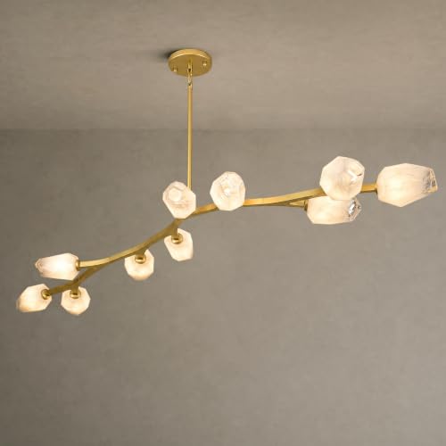 Modern Gold Linear Long Chandelier