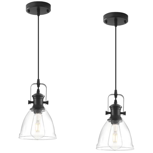 Black Pendant Lights Kitchen Island 2 Pack (2 Count)