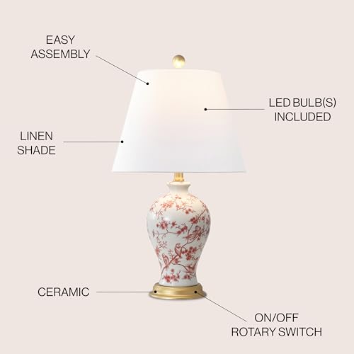 Grace 24" French Country Floral Urn Ceramic Lamp