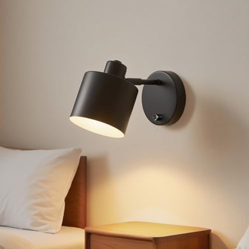 Black Farmhouse Hardwired Wall Sconce with Dimmer Switch Set of 2 (2 Count)
